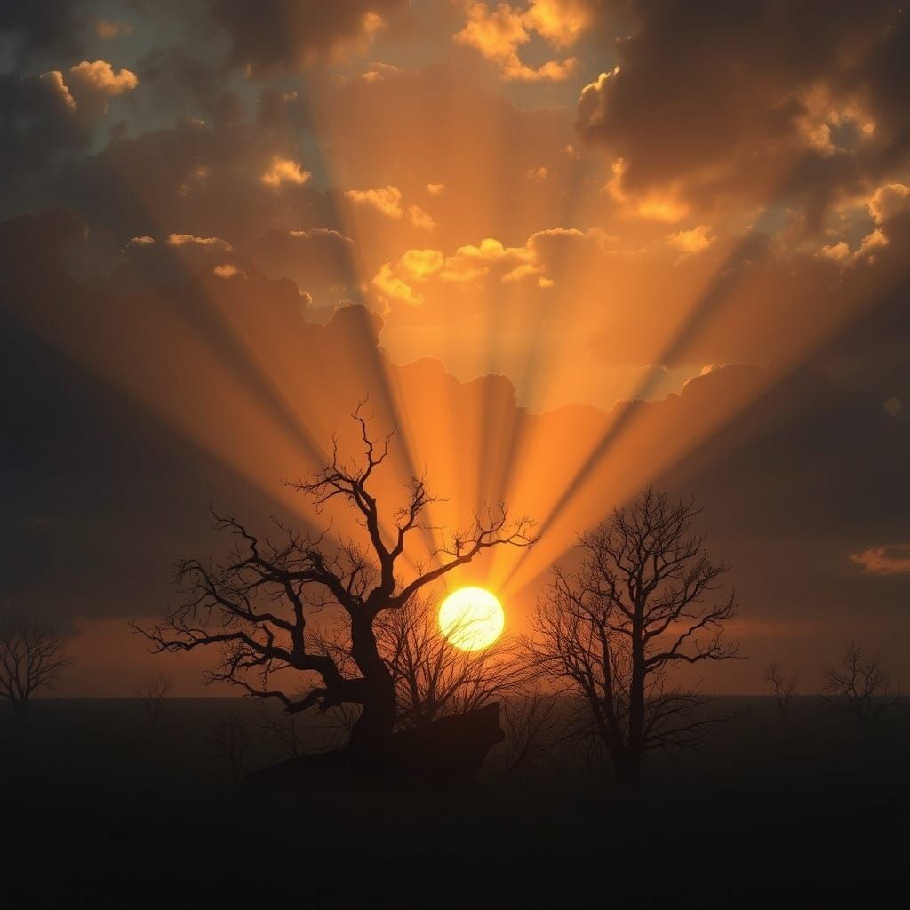 Crepuscular Rays Evoke Morbid Fascination