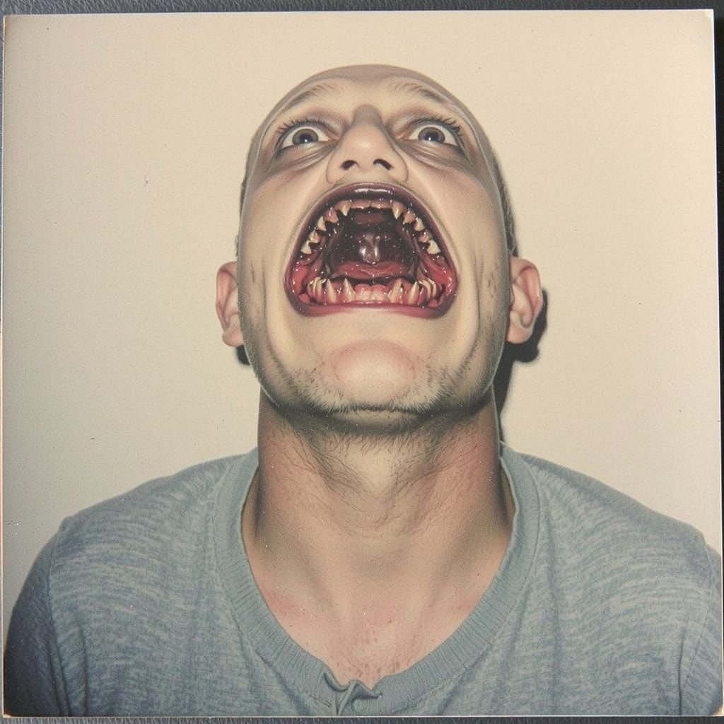 Cursed Beast's Gritty Gums in Vintage Photogravure