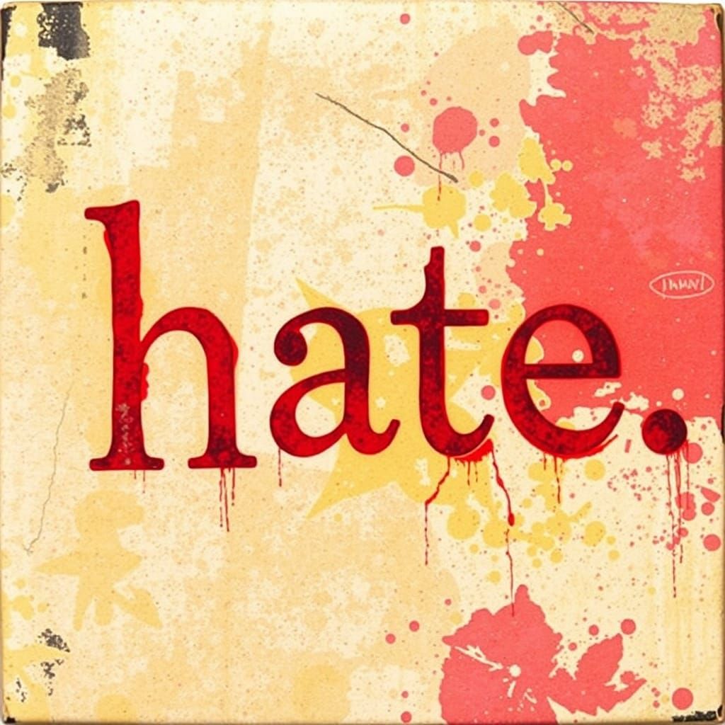 Abstract Frottage Texture Art