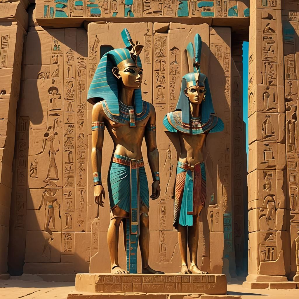 Majestic Being in Ancient Egyptian Temple