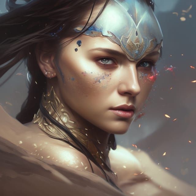 Dark Warrior Princess Portrait in Unreal Engine 5