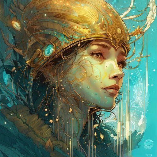 Striking Cybernetic Portrait