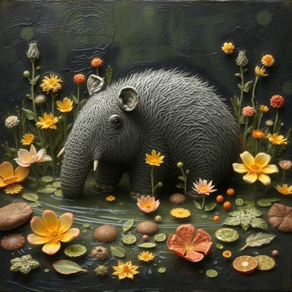 Enchanting Aquatic Anteater in Whimsical Wonderland