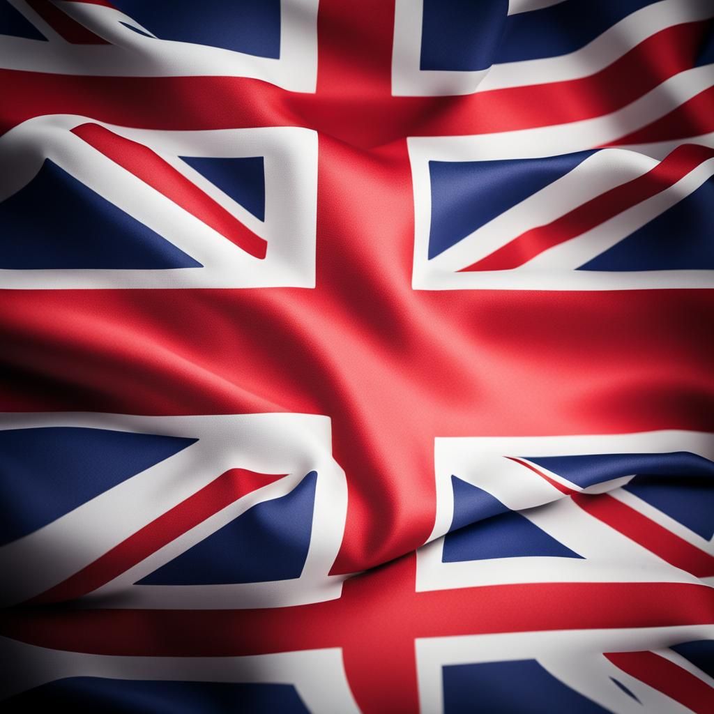 Professional Photo of UK Flag with Bokeh