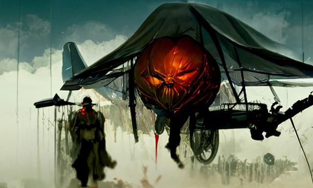 Sinister Airdrop in Dark Fantasy Style