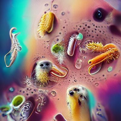 Realistic Wet Photography of Microscopic Animals