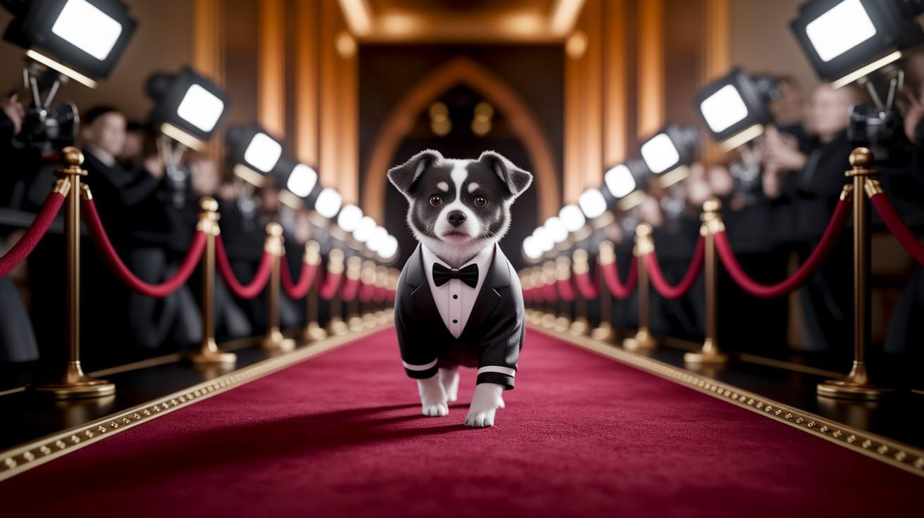 Canine Red Carpet Star Struts in Style