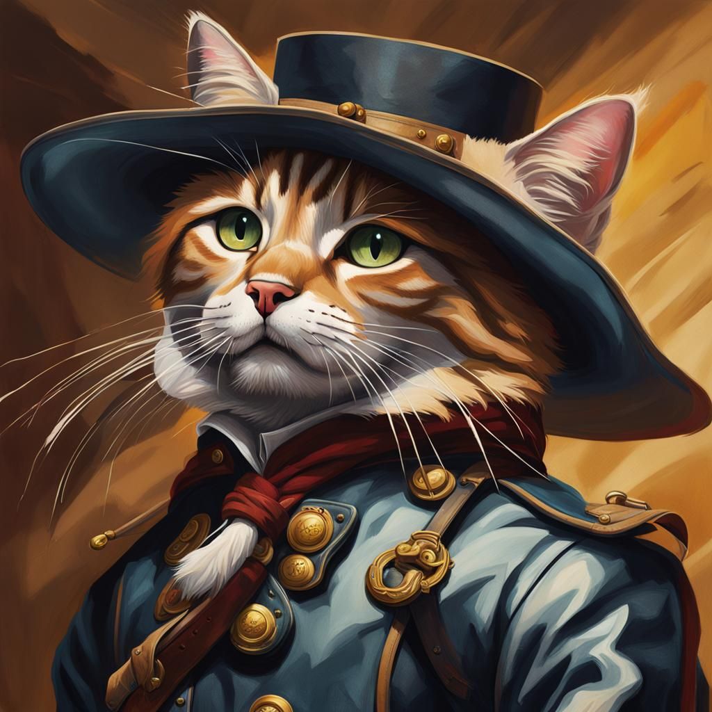 Musketeer Cats in Burberry: Hyperrealistic Concept Art