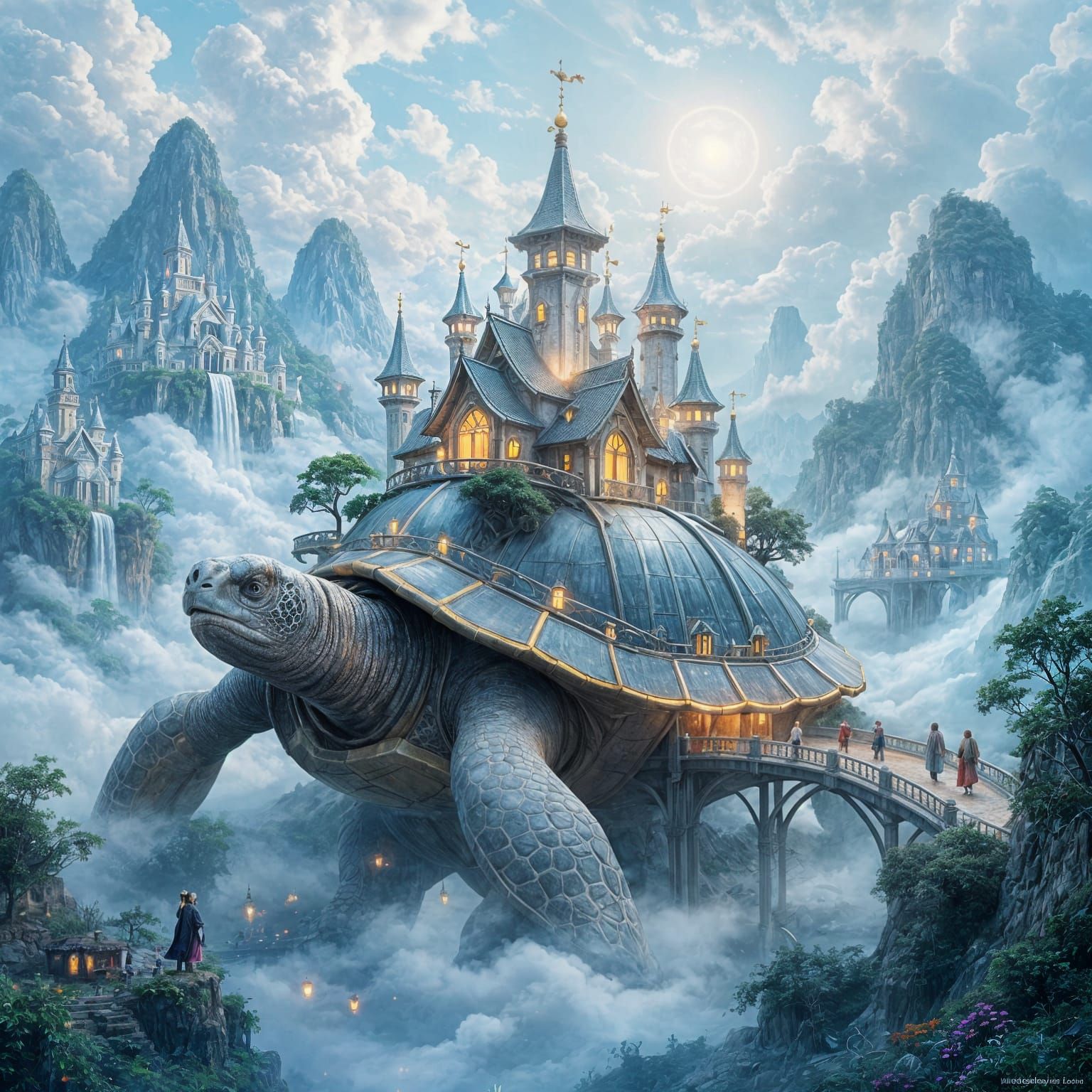 Cloud City on Giant Turtles: Ethereal Fantasy