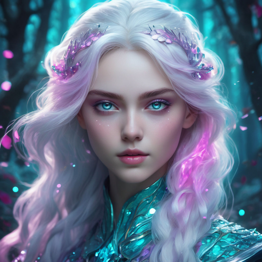 Anime Realism Portrait of a Fantasy Warrior