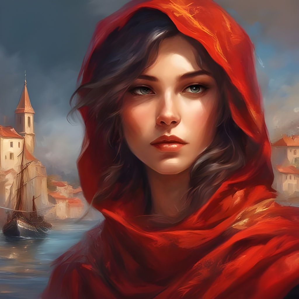 Beautiful Slovenian Girl Portrait near Harbour