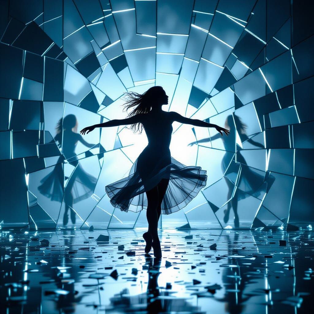 Distorted Reflections: Dancer in Motion