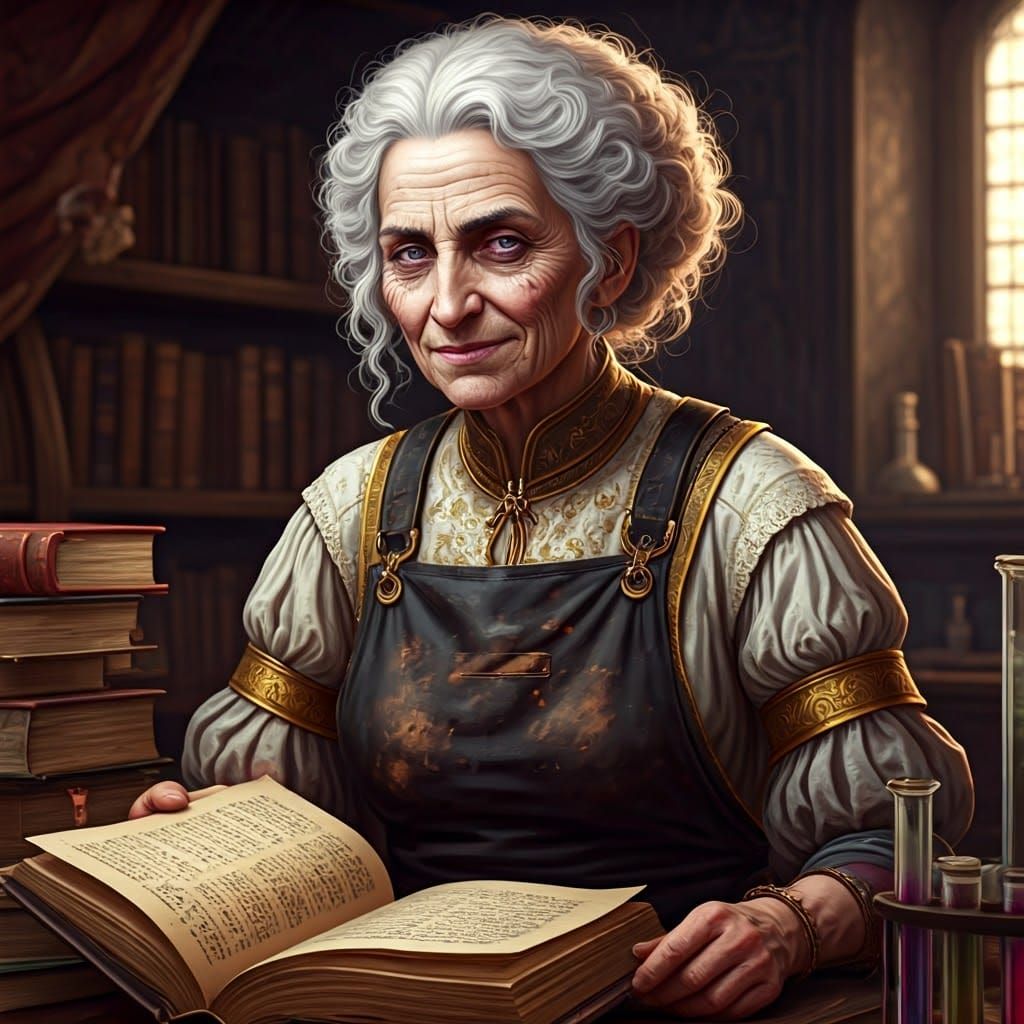 Byzantine Fantasy Queen in Alchemist's Chamber