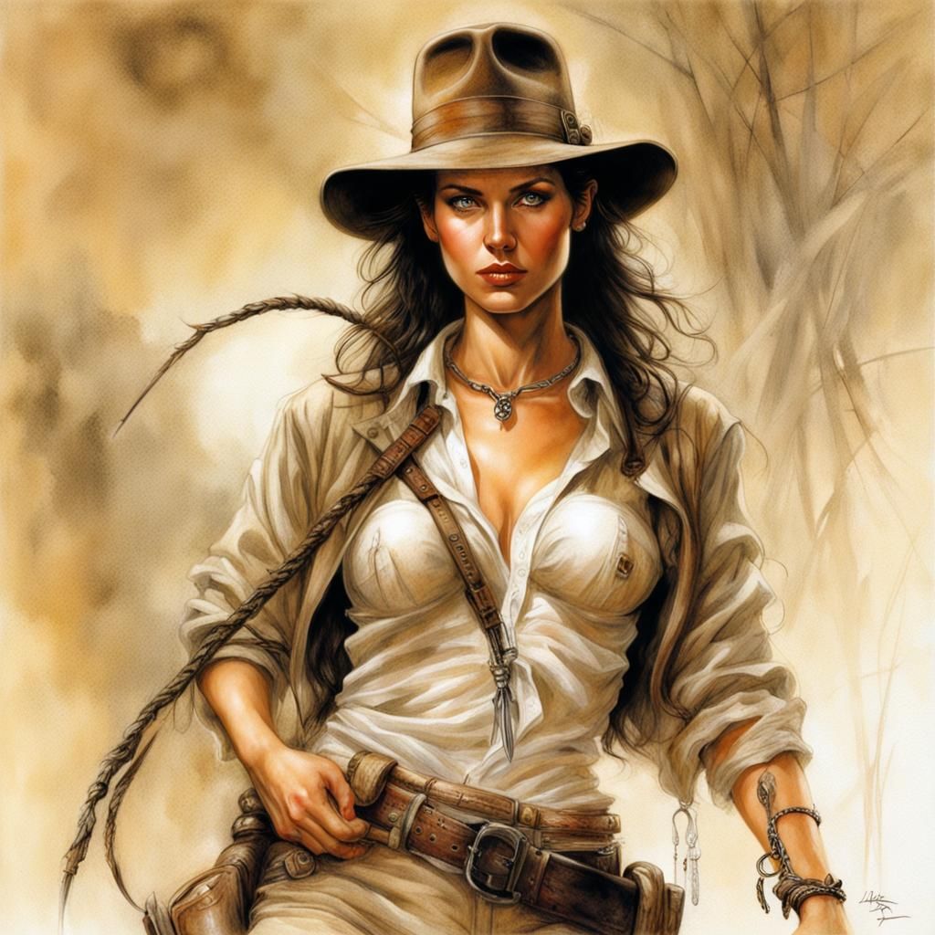 Female Adventurer in Luis Royo Art Style