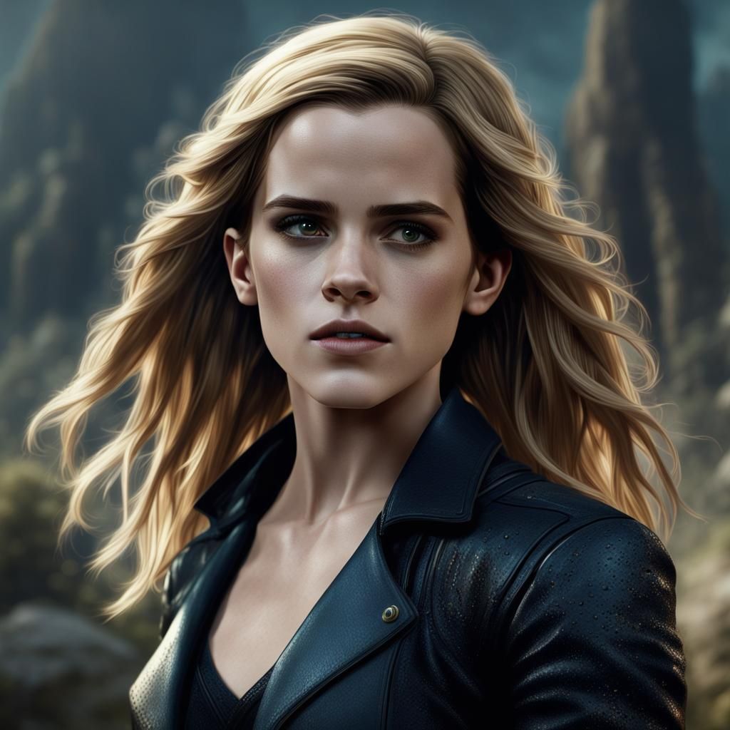 #emma-watson #black-canary #freckles #long-hair