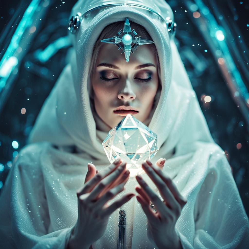 Sci-Fi Lomography of Crystal-Bound Space Explorer