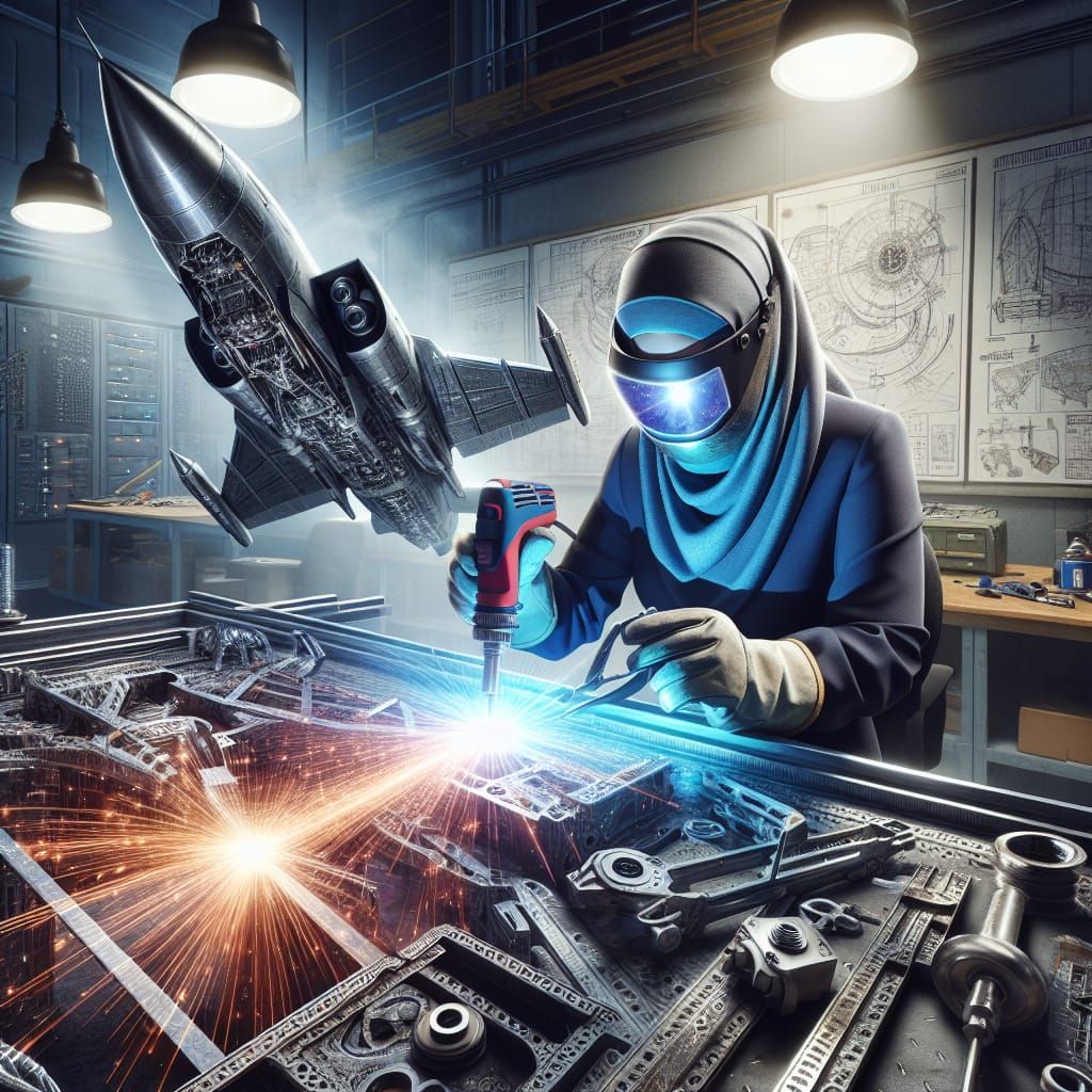 Skilled Welder Creates Spaceship with Laser
