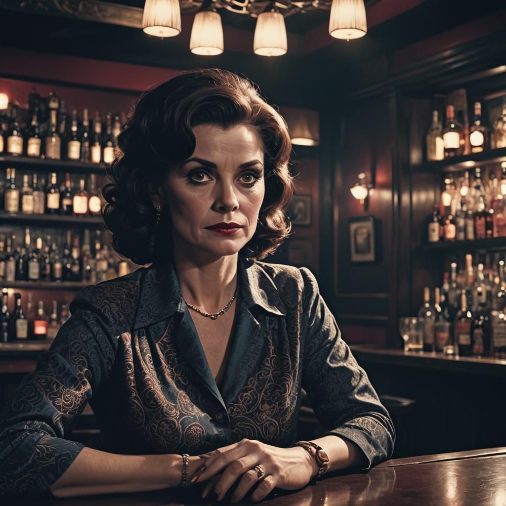 Film Noir Portrait: Carla Barrett in a Speakeasy