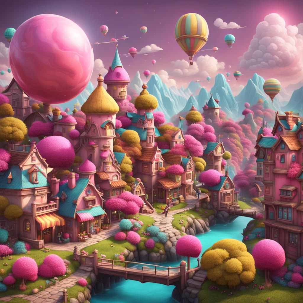 Bubblegum Town: Fantastical Matte Painting in Unreal Engine