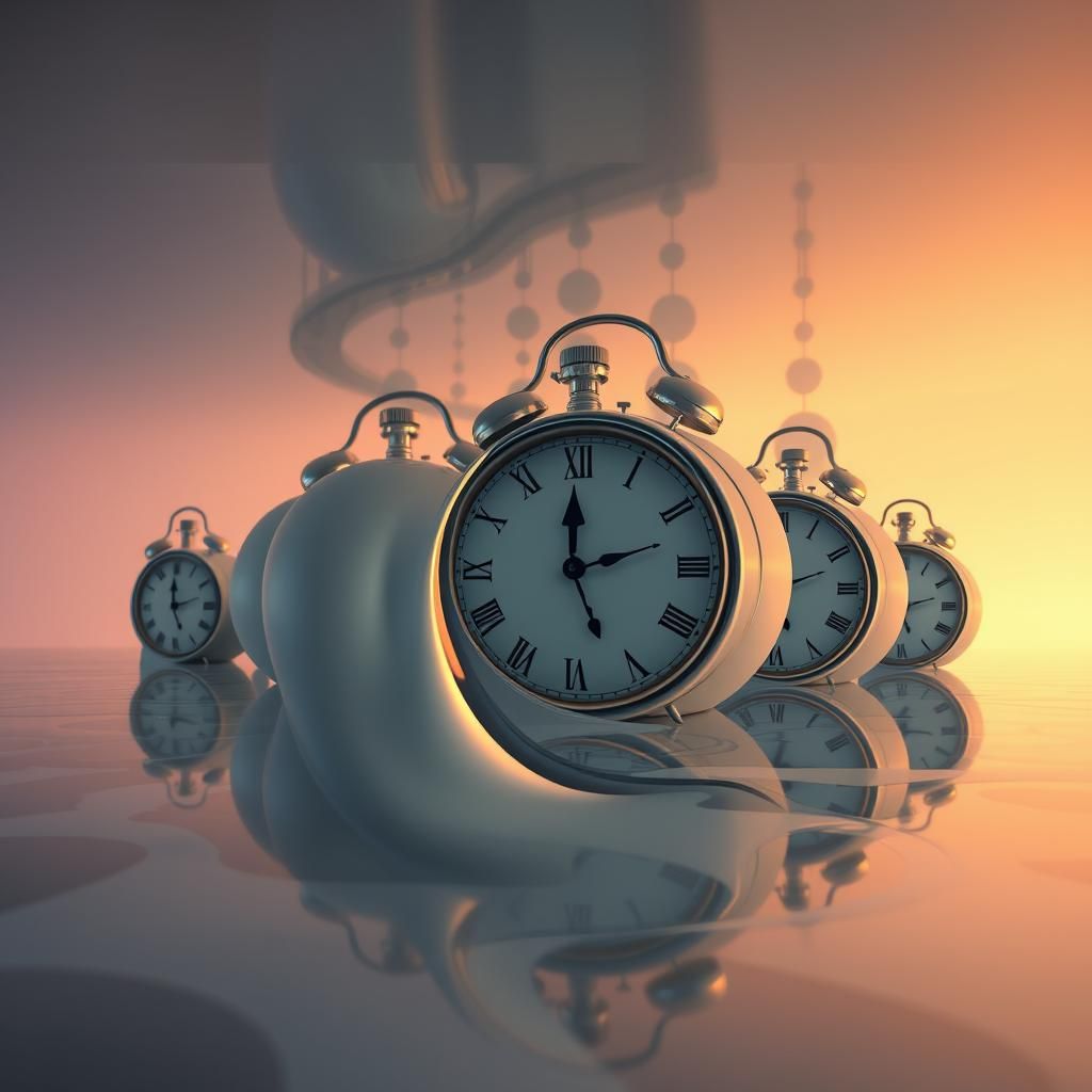 Surreal Distorted Reflections in Dreamlike Pastel Hues