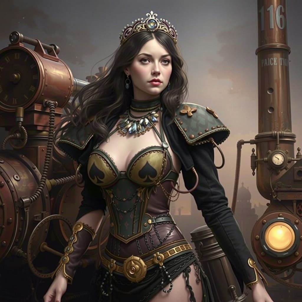 Queen of Spades in Romantic Spades Bikini, Milo Manara Style