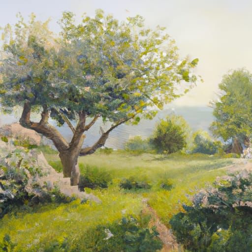Spring Apple Orchard: Romantic English Landscape