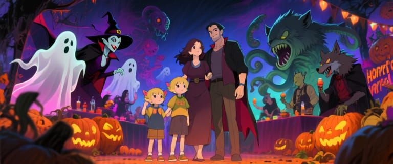 Vimpere Family Enjoys Horrific Harvest Festival in Anime Sty...