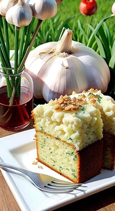 Cartoon Garlic Cake in High Quality