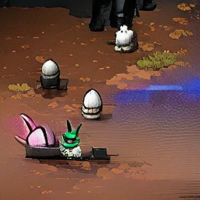Mint Bunnykin Puligist Character in Starbound