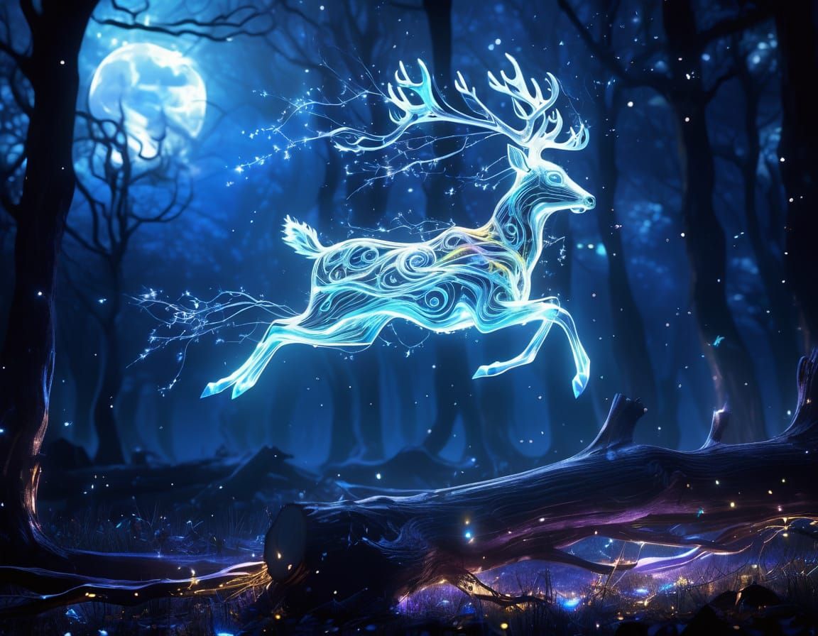 Moonlight deer