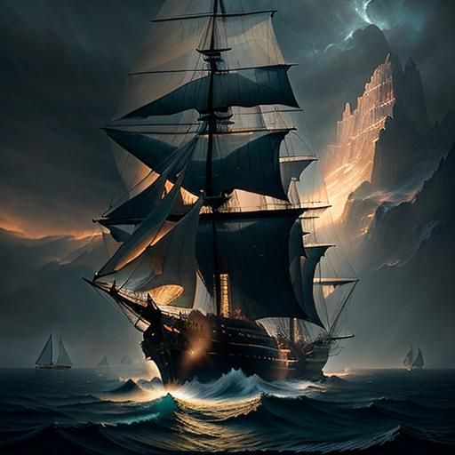 Epic Sailing Scene with Master and Apprentice