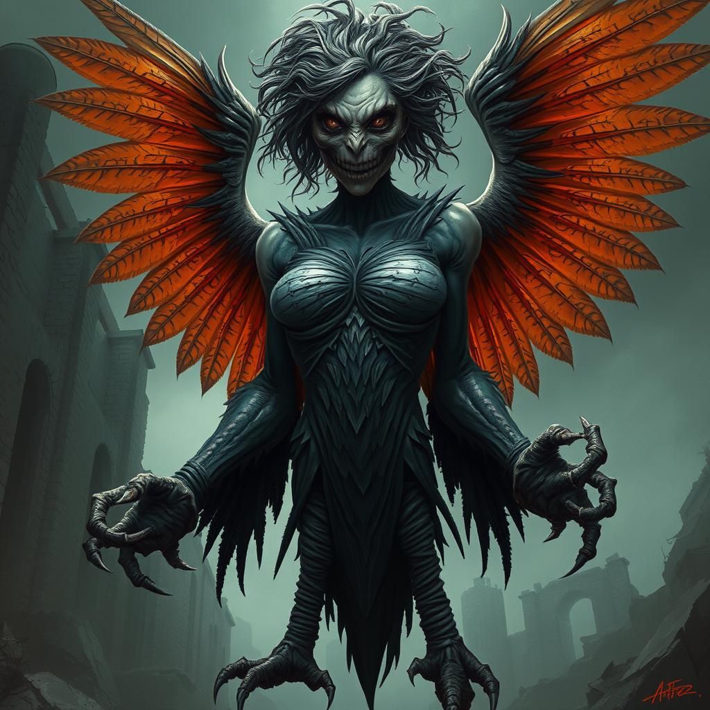 Menacing Harpy Concept Art on ArtStation