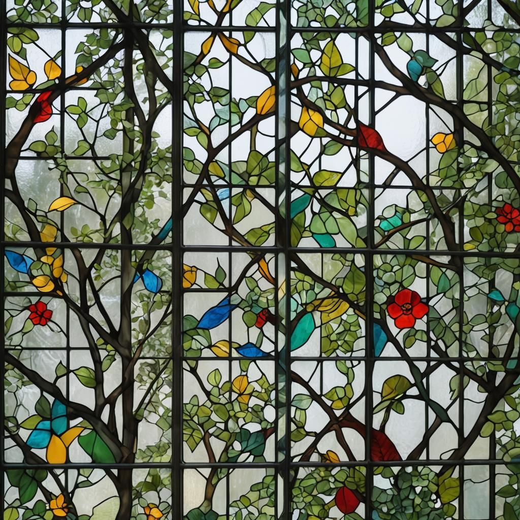 Biophilic Stained Glass Window Series
