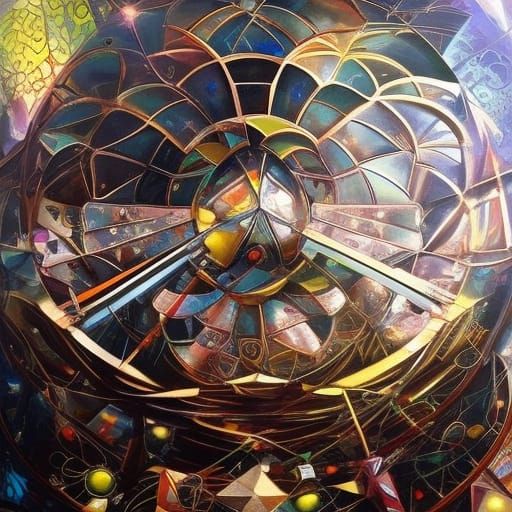 Azovstal Plant: Abstract Fantasy in Deep Triadic Colors