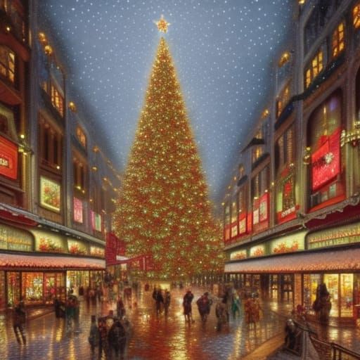 Shopping Mall at Christmas