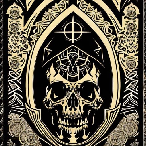 Screaming Skull Shrine in Vector Pop Art