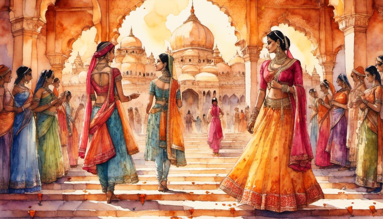 Festive Indian Village Celebrating Diwali with Vibrant Light...