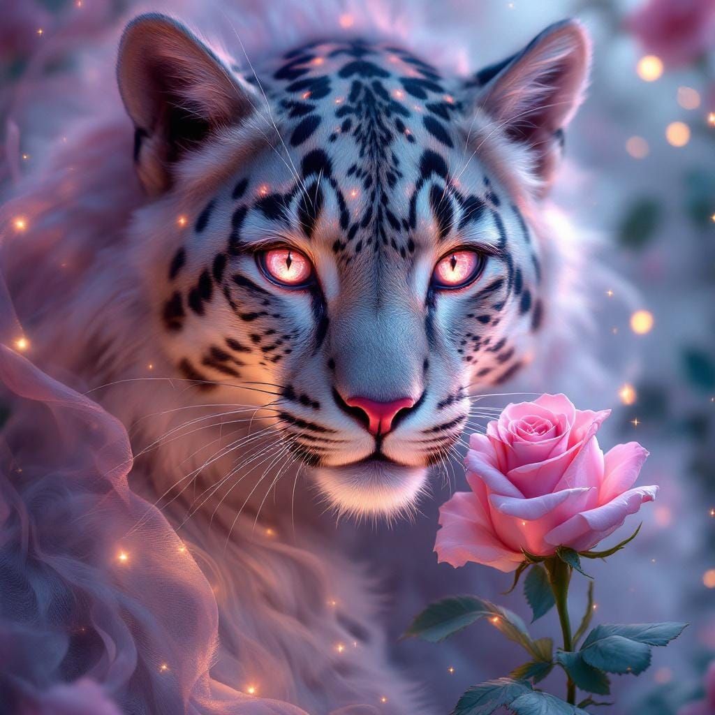 Rococo Fantasy Portrait of a Leopard