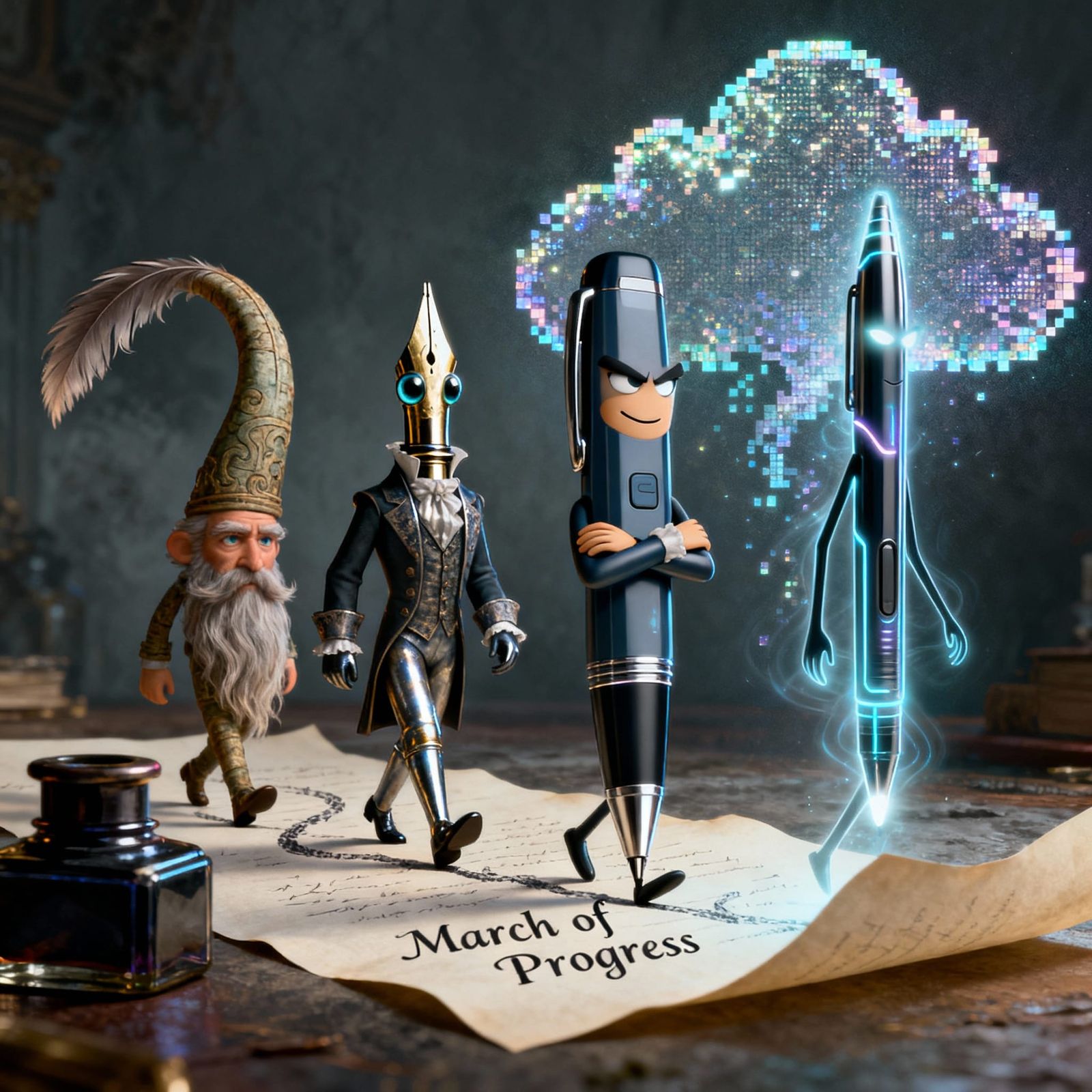 The march of progress, Reinterpretation