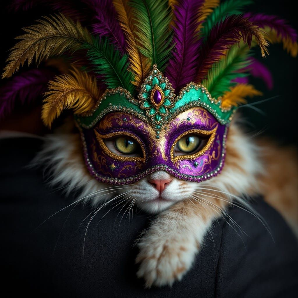 Mystical Feline Masquerade