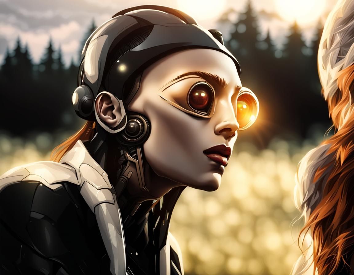 Sci-Fi Portrait of an Insectoid Alien Hybrid