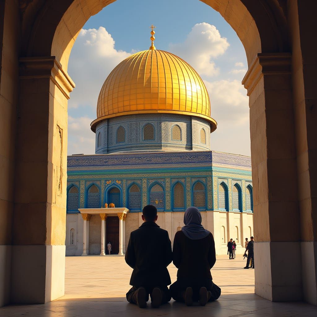 Dome of the Rock in Jerusalem, Framed by Devotion