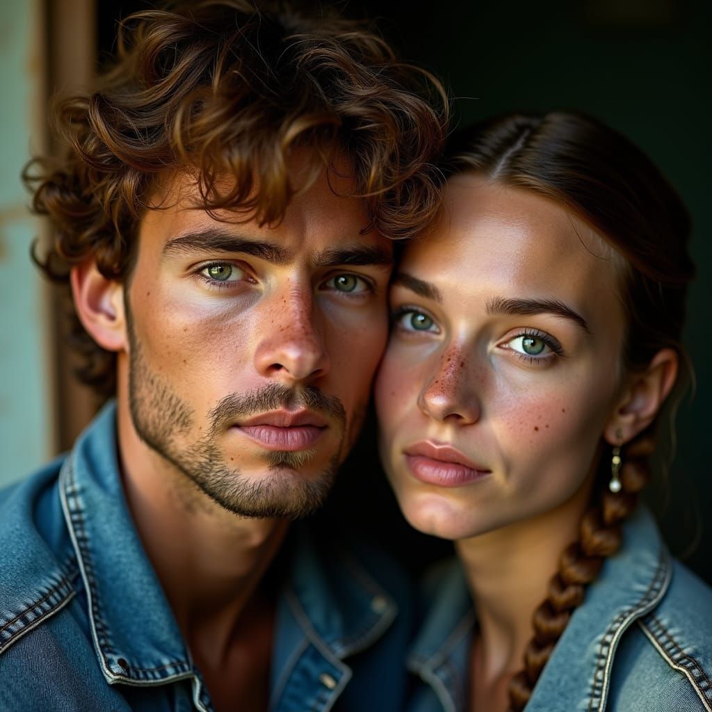 Intimate Portrait of a Young Man in Vintage Style