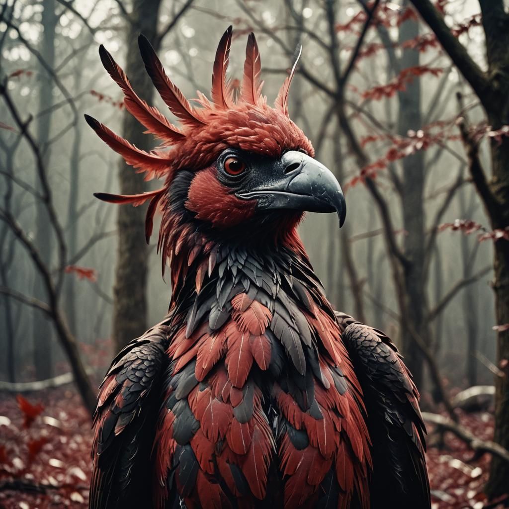 Dramatic Birdman in Cinematic Film Still