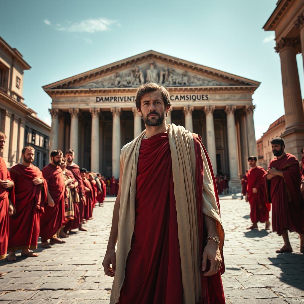 Consul Ben Barnes in Ancient Roman Senate