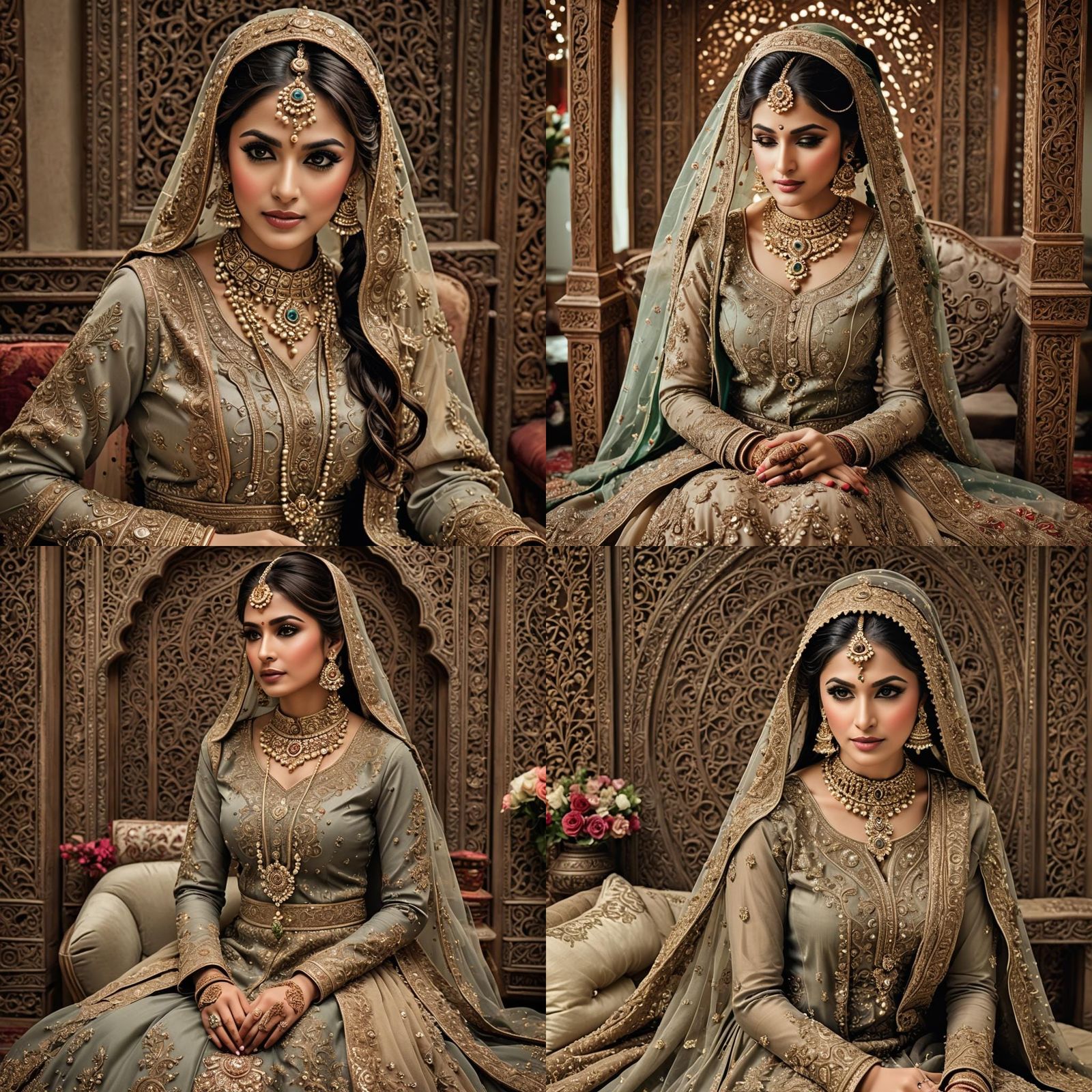 Elegant Pakistani Bride in Muted Colors