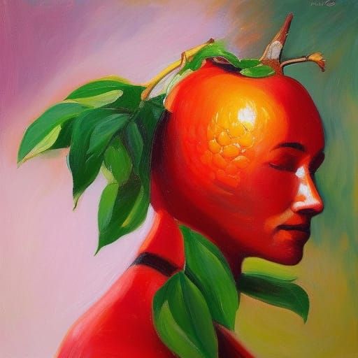 My very first creations: fruit woman