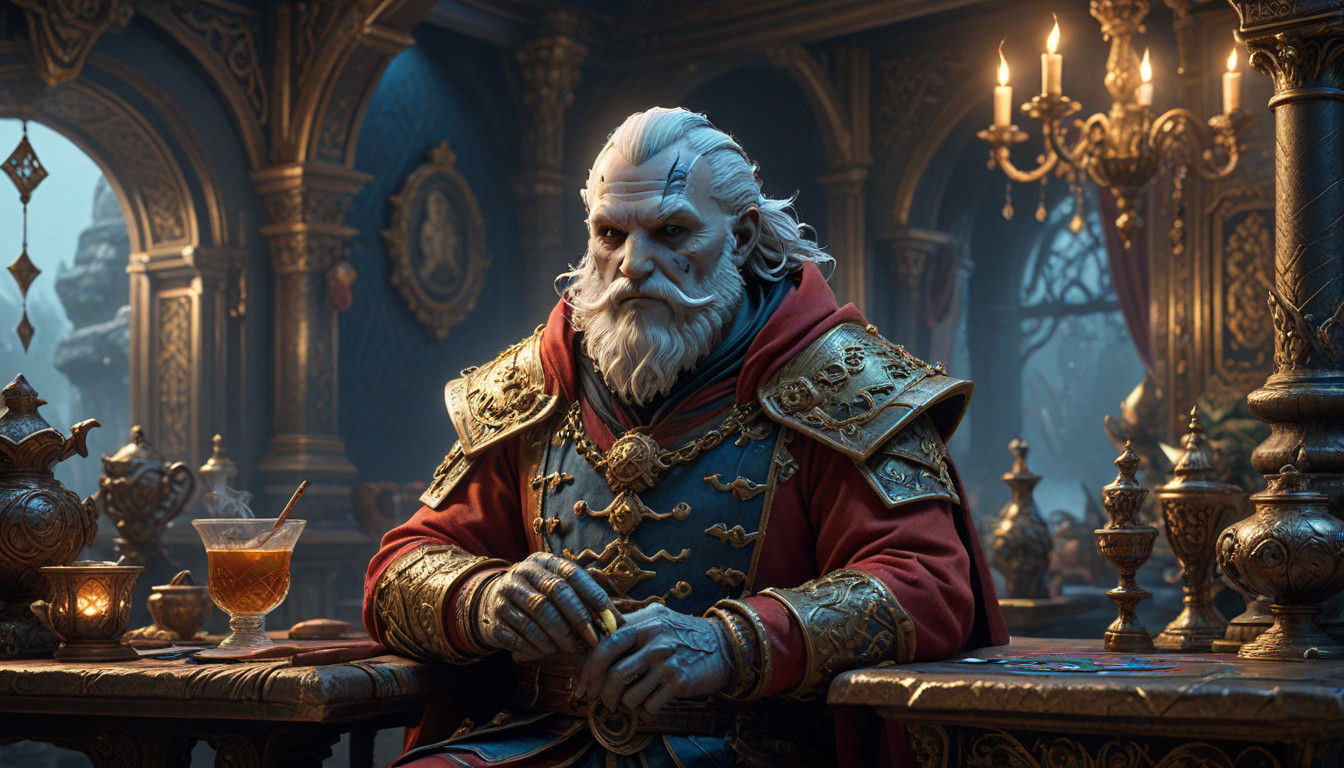 Evi Santa Claus Plays Poker with Jason Voorhees in Opulent,....