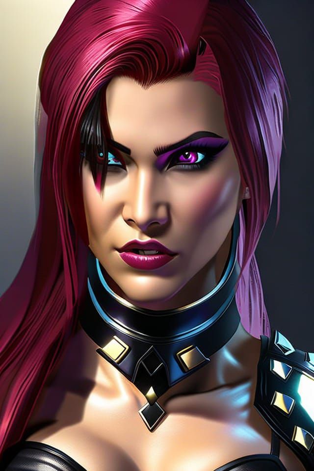 Cyberpunk Mileena Portrait in 8K Resolution