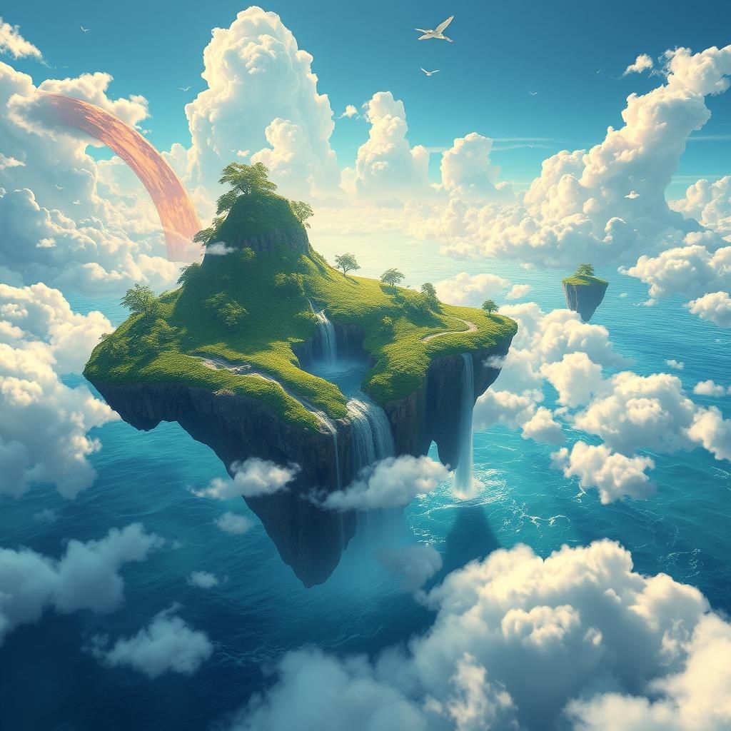 Ethereal Floating Islands: Dreamscape Concept Art